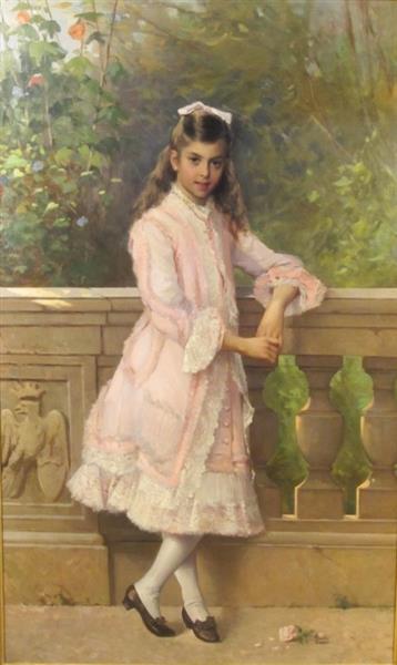 Portrait of Anna Maria Borghese, born de Ferrari (1874-1924), 1880 - 1889 - Vittorio Matteo Corcos