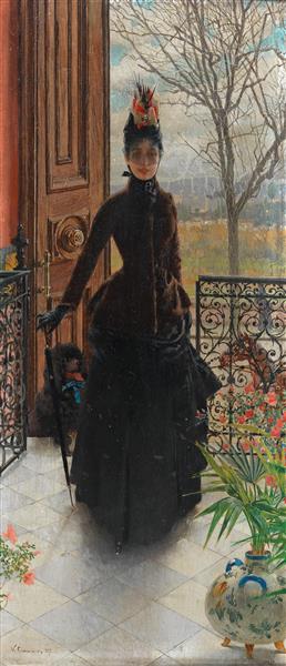 An elegant lady, 1887 - Витторио Маттео Коркос