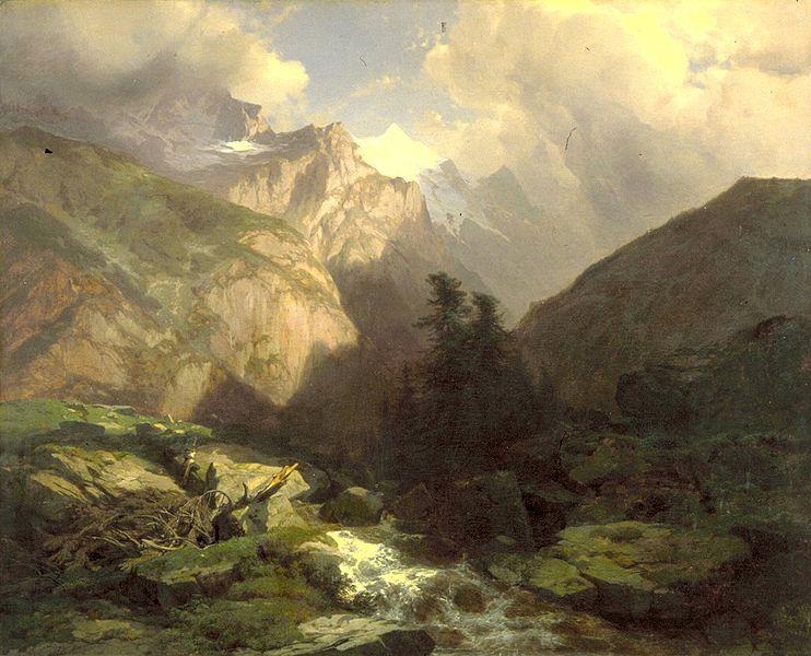 The Jungfrau, Switzerland, 1853 - 1855 - Alexandre Calame