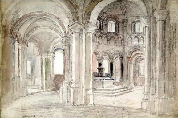 Interior view of the Abbey of St. Benedict - Diogène Maillart