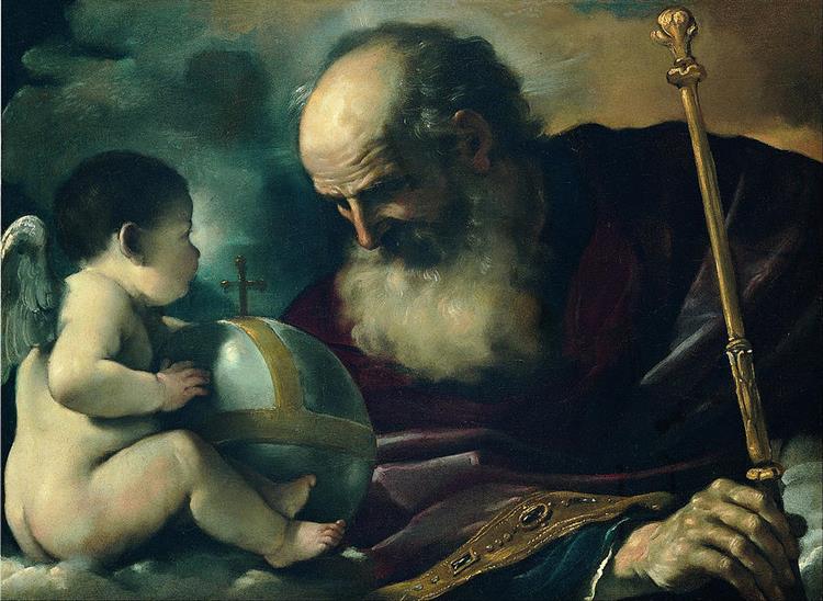 God the Father and Angel - Giovanni Francesco Barbieri