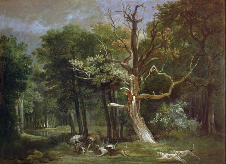 Wolf Hunt in the Forest of Saint-Germain, 1748 - Жан-Батіст Одрі