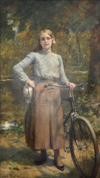 Bicyclette au Vésinet, 1903 - Леон Комер