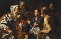 Christ Disputing With The Doctors - Matthias Stom