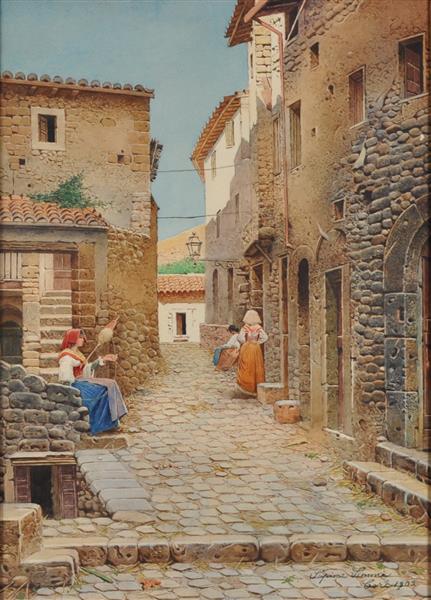 Italian cityscape, 1902 - Scipione Simoni