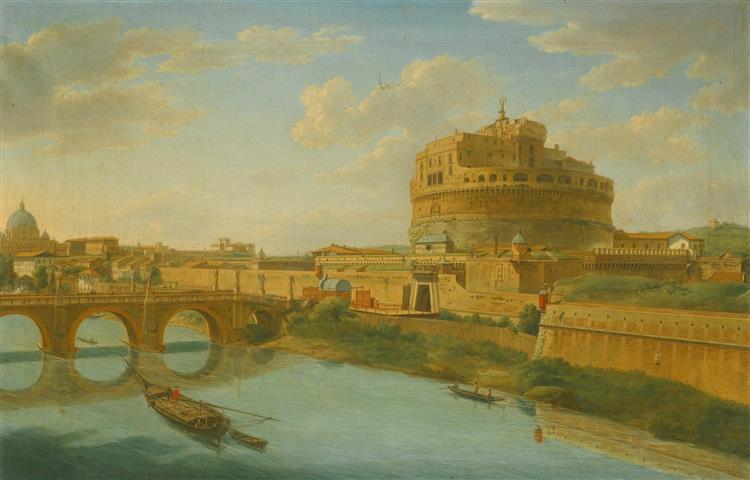 View of the Tiber, 1734 - Гендрік Франс ван Лінт