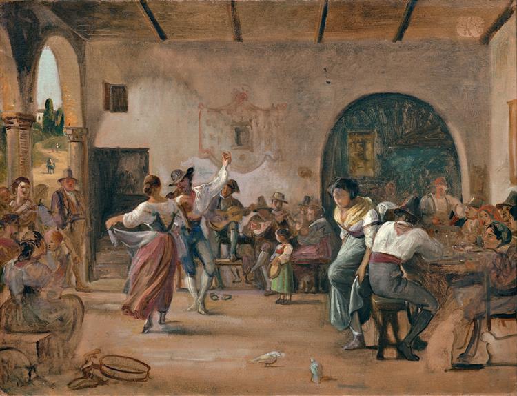 Dance in an Osteria, c.1860 - Вільгельм Марстранд