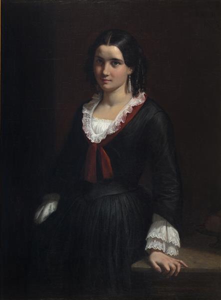 Portrait of Miss Vilhelmine (Ville) Hage, later Mrs. Heise, 1853 - Wilhelm Marstrand