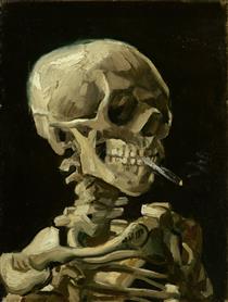 Skull of a Skeleton with Burning Cigarette - Vincent van Gogh