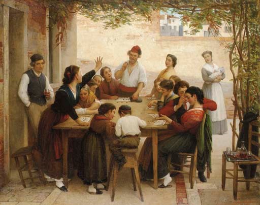 The bingo, 1871 - Eugene de Blaas