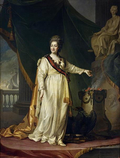 Portrait of Catherine II as Legislator in the Temple of the Goddess of Justice, 1783 - Dmitry Levitzky