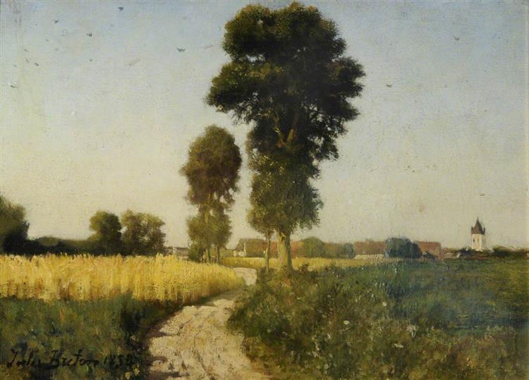 Landscape, Courrières, France, 1854 - Jules Breton