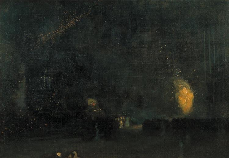 Nocturne: Black and Gold – The Fire Wheel, 1875 - Джеймс Эббот Макнил Уистлер