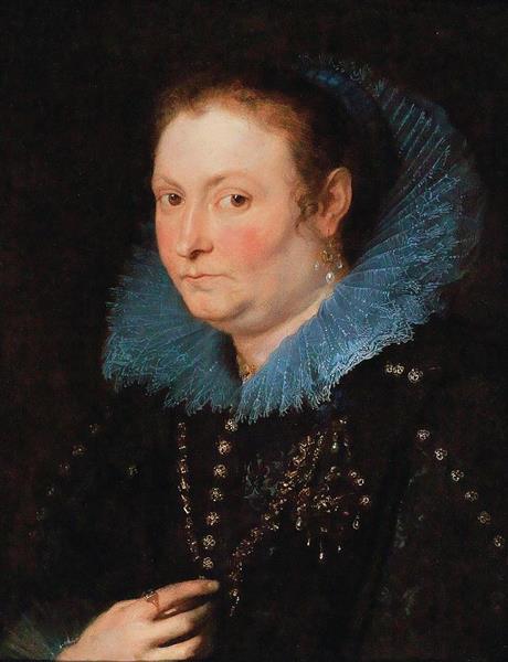 Portrait Of A Lady, Half-length, Said To Be A Genoese - Anton van Dyck