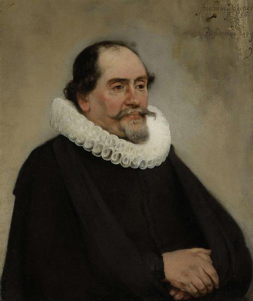 Portrait of Abraham de Potter Amsterdam Silk Merchant - Carel Fabritius