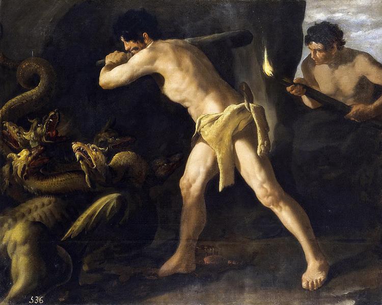 Hercules Fighting with the Leranean Hydra - Франсиско де Сурбаран