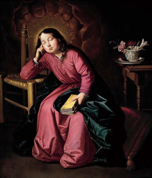 The Child Virgin Asleep - Francisco de Zurbaran