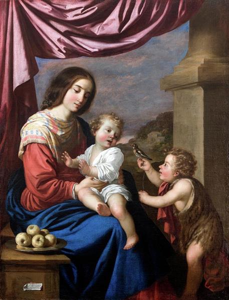 Virgin And Child With Saint John - Франсіско де Сурбаран