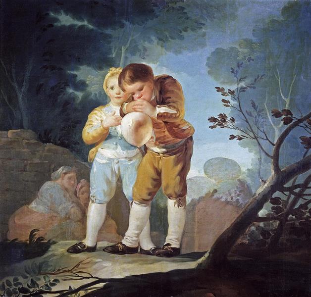 Children inflating a bladder - Francisco Goya