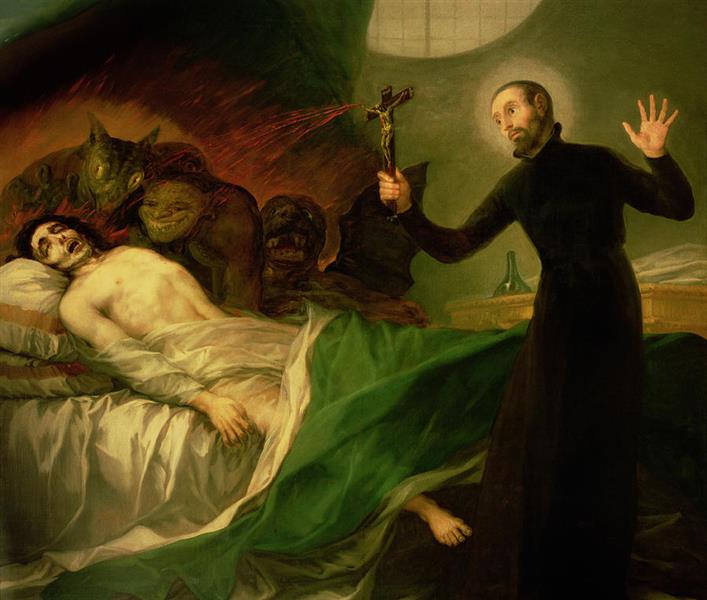 Saint Francis Borgia Helping a Dying Impenitent - Francisco Goya