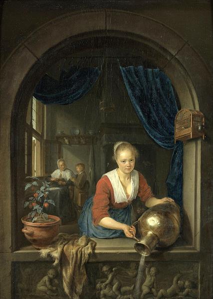 Maid at the Window - Gerrit Dou