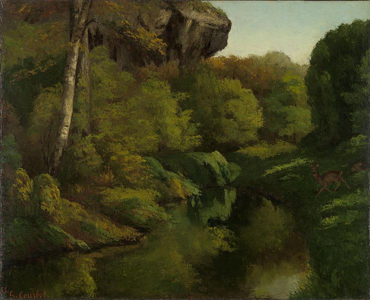 View of the Forest of Fontainebleau - Gustave Courbet