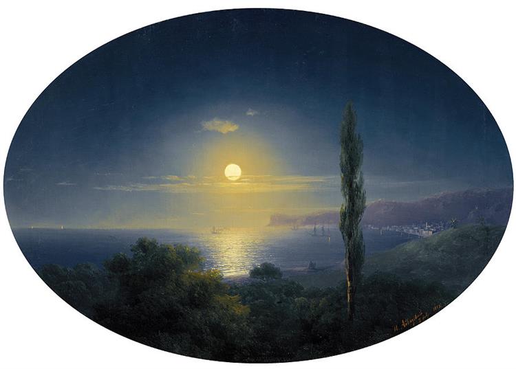 Crimean Coast by Moonlight - Iwan Konstantinowitsch Aiwasowski