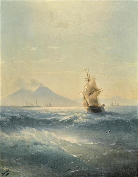 The Bay of Naples with Mount Vesuvius - Иван Айвазовский