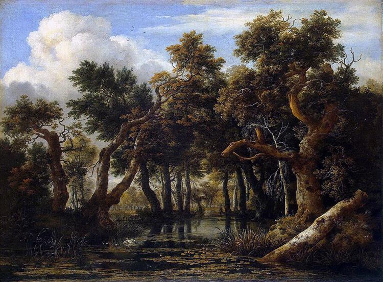 A Wooded Marsh - Якоб Исаакс ван Рёйсдал