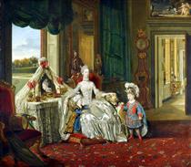 Queen Charlotte with her Two Eldest Sons - Johann Zoffany