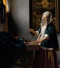 Mulher segurando uma balança - Johannes Vermeer