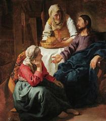 Cristo en casa de Marta y María - Johannes Vermeer