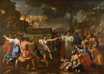 La adoración del becerro de oro - Nicolas Poussin