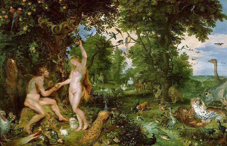 Adam and Eve in Worthy Paradise, c.1610 - c.1615 - 魯本斯