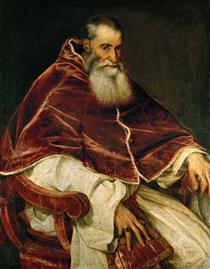 Retrato do Papa Paulo III - Ticiano Vecellio