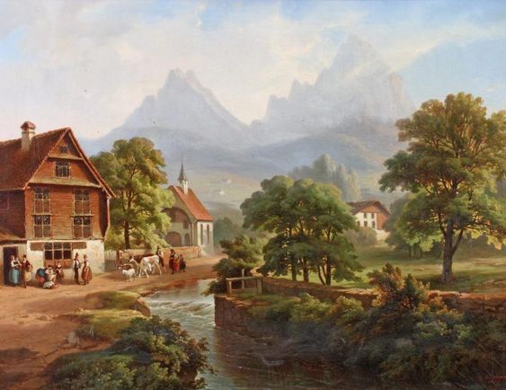 Village in foothills of the Alps - Cornelis Kimmel
