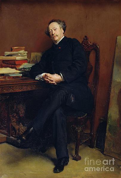 Alexandre Dumas, fils, 1877 - Жан-Луи-Эрнест Месонье