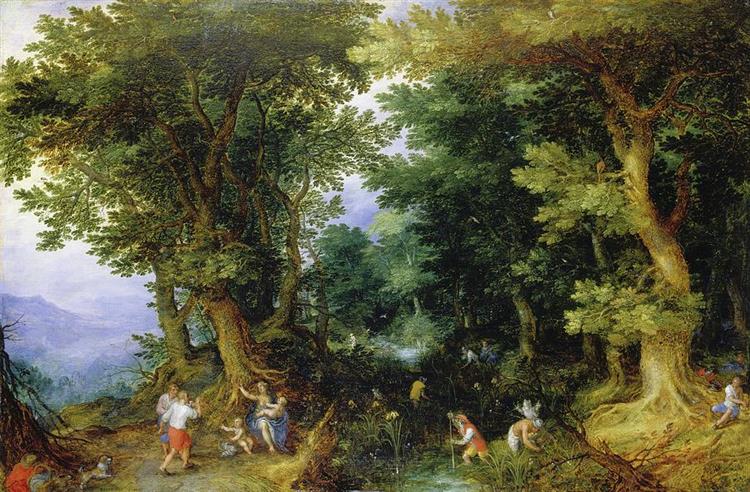 The Mocking of Latona - Jan Brueghel el Viejo