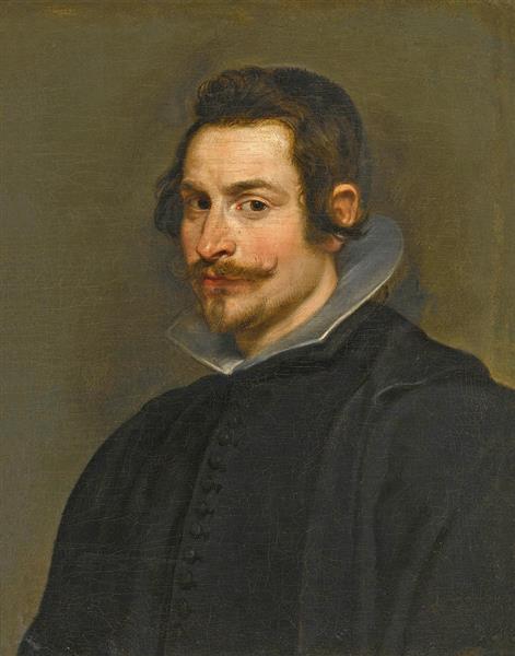 Portrait of a Gentleman Half Length Wearing Black - Peter Paul Rubens