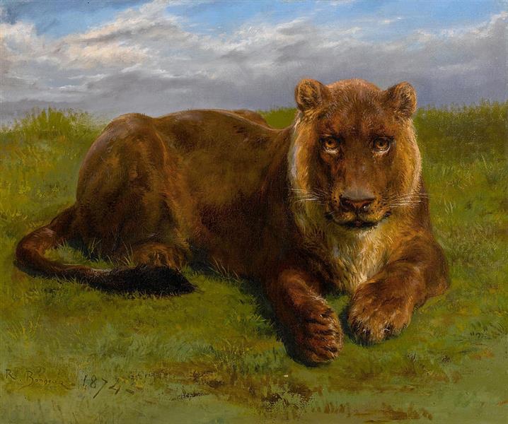 Lioness Posing - Rosa Bonheur