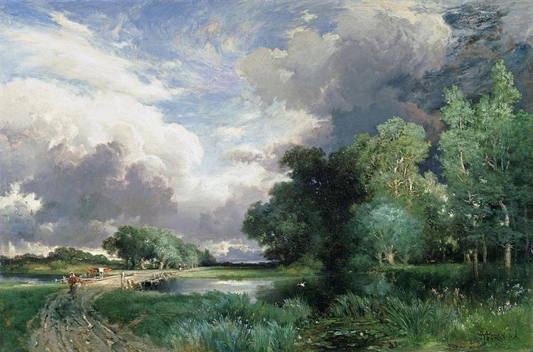 Landscape with a Bridge - Thomas Moran
