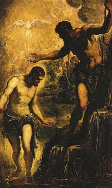 The Baptism of Christ - Тінторетто