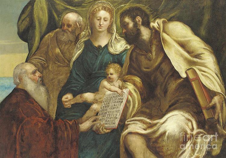 The Holy Family and the Doge Ranieri - Тінторетто