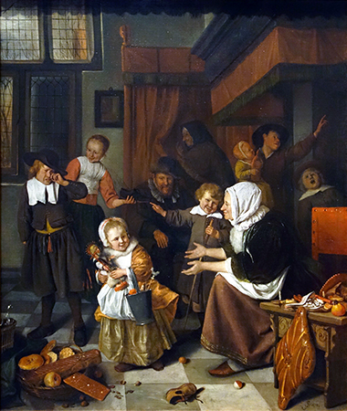 Праздник святого Николая, c.1660 - 1665 - Ян Стен