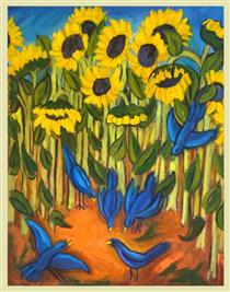 Blue Birds and Sunflowers   1994 - Jay Norman