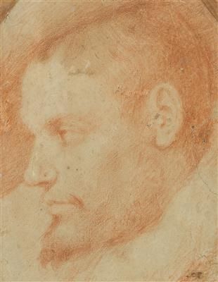 Portrait of a man in profile towards left - Ludovico Carracci