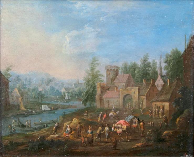 Business by the River. - Adriaen Frans Boudewyns