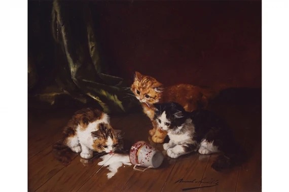Kittens - Alphonse-Marie-Adolphe de Neuville