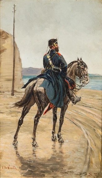 Soldier on Horseback - Alphonse-Marie-Adolphe de Neuville