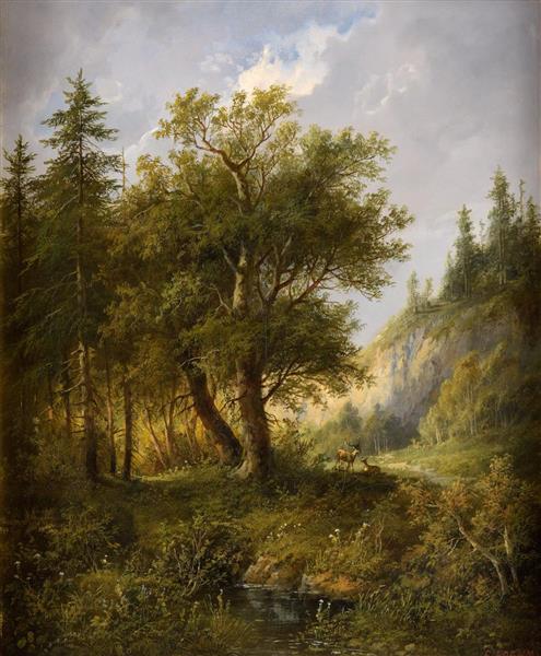 Waldpartie - Eduard Boehm